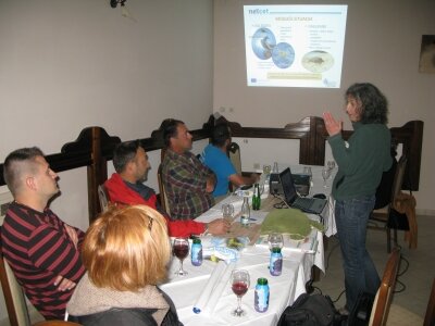 Senj, Croatia, 16th April 2014, meeting with fishermen